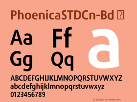 PhoenicaSTDCn-Bd ☞ Version 1.003;PS 1.002;hotconv 1.0.57;makeotf.lib2.0.21895;com.myfonts.easy.preusstype.phoenica.std-cond-bold.wfkit2.version.3yoj图片样张