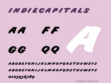 IndieCapitals ☞ Version 001.001 ;com.myfonts.easy.argentina-lian-types.indie.capitals.wfkit2.version.4oxj Font Sample