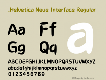 .Helvetica Neue Interface Regular 10.0d35e1图片样张