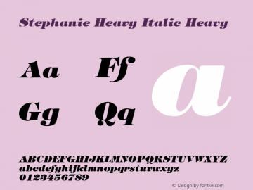 Stephanie Heavy Italic Heavy 001.003图片样张