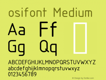 osifont Medium Version 0.1.20140523  Font Sample