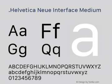 .Helvetica Neue Interface Medium 10.0d35e1图片样张