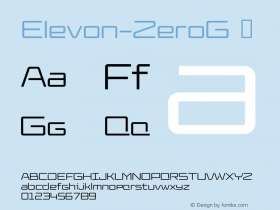 Elevon-ZeroG ☞ Version 1.301;com.myfonts.daltonmaag.elevon.zero.wfkit2.4cz6图片样张