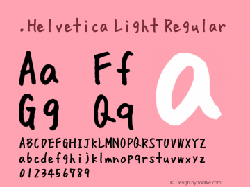 .Helvetica Light Regular 6.0d1e1图片样张