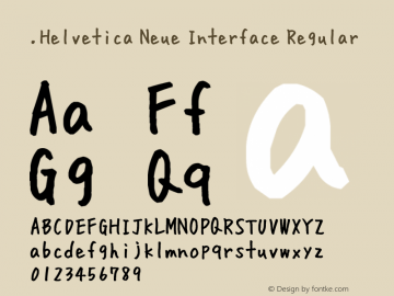 .Helvetica Neue Interface Regular 10.0d35e1图片样张