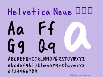 Helvetica Neue 超细体 10.0d35e1图片样张