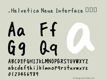 .Helvetica Neue Interface 超细体 10.0d35e1图片样张