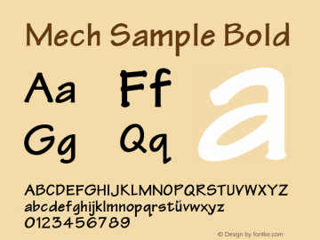 Mech Sample Bold Version 2.002图片样张
