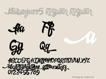 Natasyass5 Regular Regular Unknown Font Sample