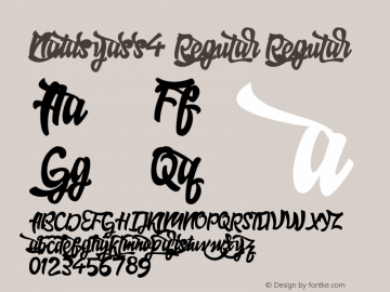 Natasyass4 Regular Regular Unknown Font Sample