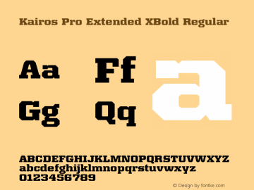 Kairos Pro Extended XBold Regular Version 1.00图片样张