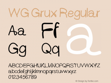 WG Grux Regular Version 001.000 Font Sample