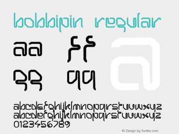 Bobbipin Regular Converted from E:\TTFONTS\HAIRPIN-.TF1 by ALLTYPE Font Sample