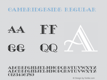 Cambridgeside Regular Converted from C:\WINDOWS\GALLERIN.TF1 by ALLTYPE Font Sample