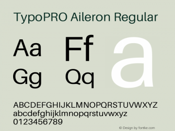 TypoPRO Aileron Regular Version 1.102;PS 001.102;hotconv 1.0.70;makeotf.lib2.5.58329 Font Sample