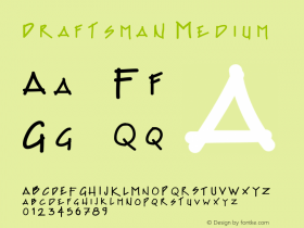 Draftsman Medium Version 001.000 Font Sample