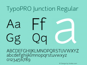 TypoPRO Junction Regular Version 1.002 Font Sample