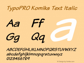 TypoPRO Komika Text Italic 2.0图片样张