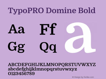 TypoPRO Domine Bold Version 1.000; ttfautohint (v0.93) -l 8 -r 50 -G 200 -x 14 -w 