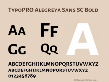 TypoPRO Alegreya Sans SC Bold Version 1.000;PS 001.000;hotconv 1.0.70;makeotf.lib2.5.58329 DEVELOPMENT Font Sample