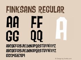 FinkSans Regular Version 001.000 Font Sample