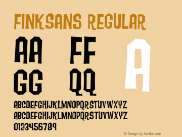 FinkSans Regular 001.000 Font Sample