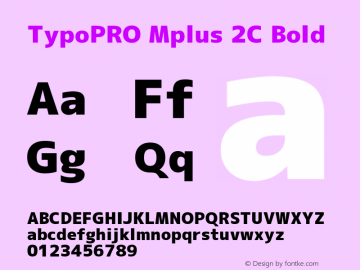 TypoPRO Mplus 2C Bold Version 1.059图片样张