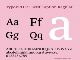 TypoPRO PT Serif Caption Regular Version 1.002 Font Sample