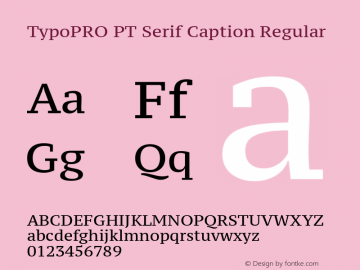 TypoPRO PT Serif Caption Regular Version 1.002图片样张