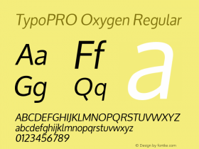 TypoPRO Oxygen Regular Version 1.000图片样张