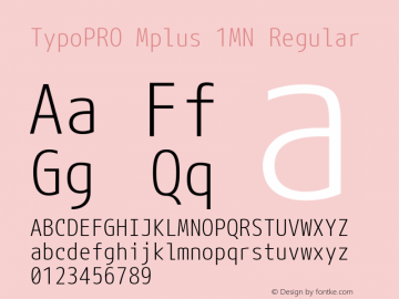 TypoPRO Mplus 1MN Regular Version 1.059图片样张