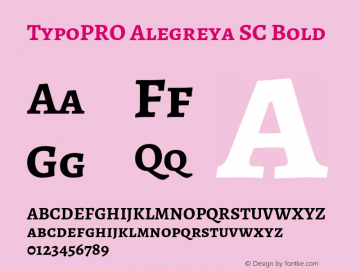 TypoPRO Alegreya SC Bold Version 1.003 Font Sample