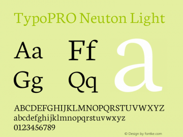 TypoPRO Neuton Light Version 1.46图片样张