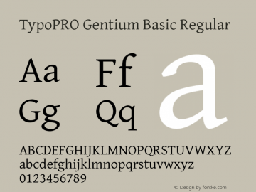 TypoPRO Gentium Basic Regular Version 1.102; 2013; Maintenance release图片样张