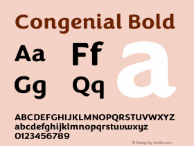 Congenial Bold Version 1.000图片样张