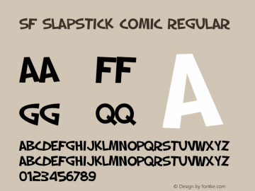 SF Slapstick Comic Regular ver 1.0; 2000. Freeware for non-commercial use.图片样张