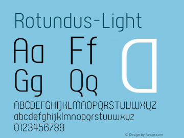 Rotundus-Light ☞ Version 2.000;com.myfonts.easy.dayflash.rotundus.light.wfkit2.version.3BKf Font Sample