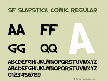 SF Slapstick Comic Regular ver 1.0; 2000. Freeware for non-commercial use.图片样张