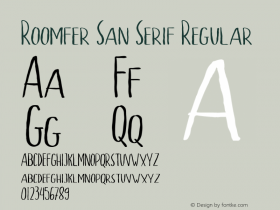 Roomfer San Serif Regular Version 1.000图片样张