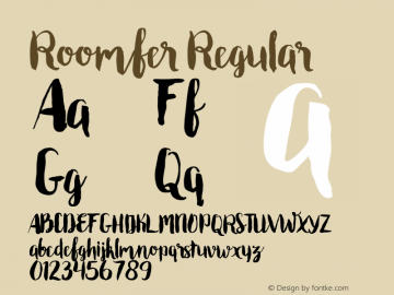 Roomfer Regular Version 1.000图片样张