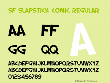 SF Slapstick Comic Regular ver 1.0; 2000.图片样张