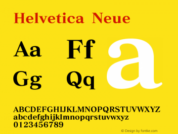 Helvetica Neue 常规体 10.0d35e1 Font Sample