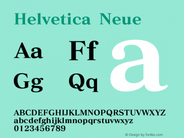 Helvetica Neue 粗体 10.0d35e1 Font Sample