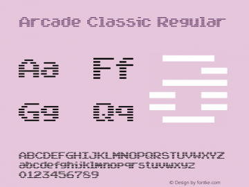 Arcade Classic Regular 1999; 1.1图片样张