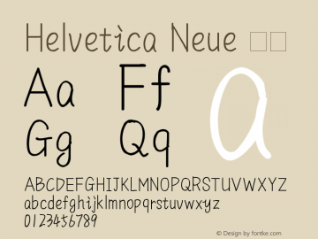 Helvetica Neue 瘦体 10.0d35e1图片样张