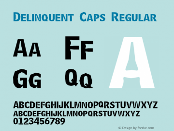 Delinquent Caps Regular 1999; 1.1图片样张