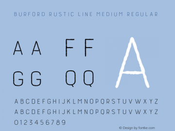 Burford Rustic Line Medium Regular Version 1.000 Font Sample
