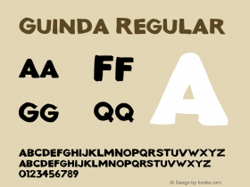 Guinda Regular Version 1.000;PS 001.001;hotconv 1.0.56 Font Sample