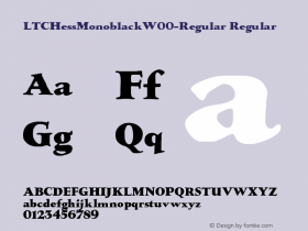 LTCHessMonoblackW00-Regular Regular Version 3.00 Font Sample