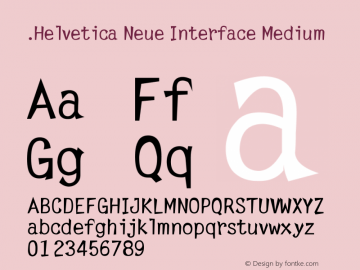 .Helvetica Neue Interface Medium 9.0d61e1图片样张